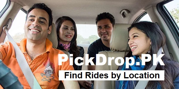 Passengers sharing a ride with PickDrop.PK, find rides by location