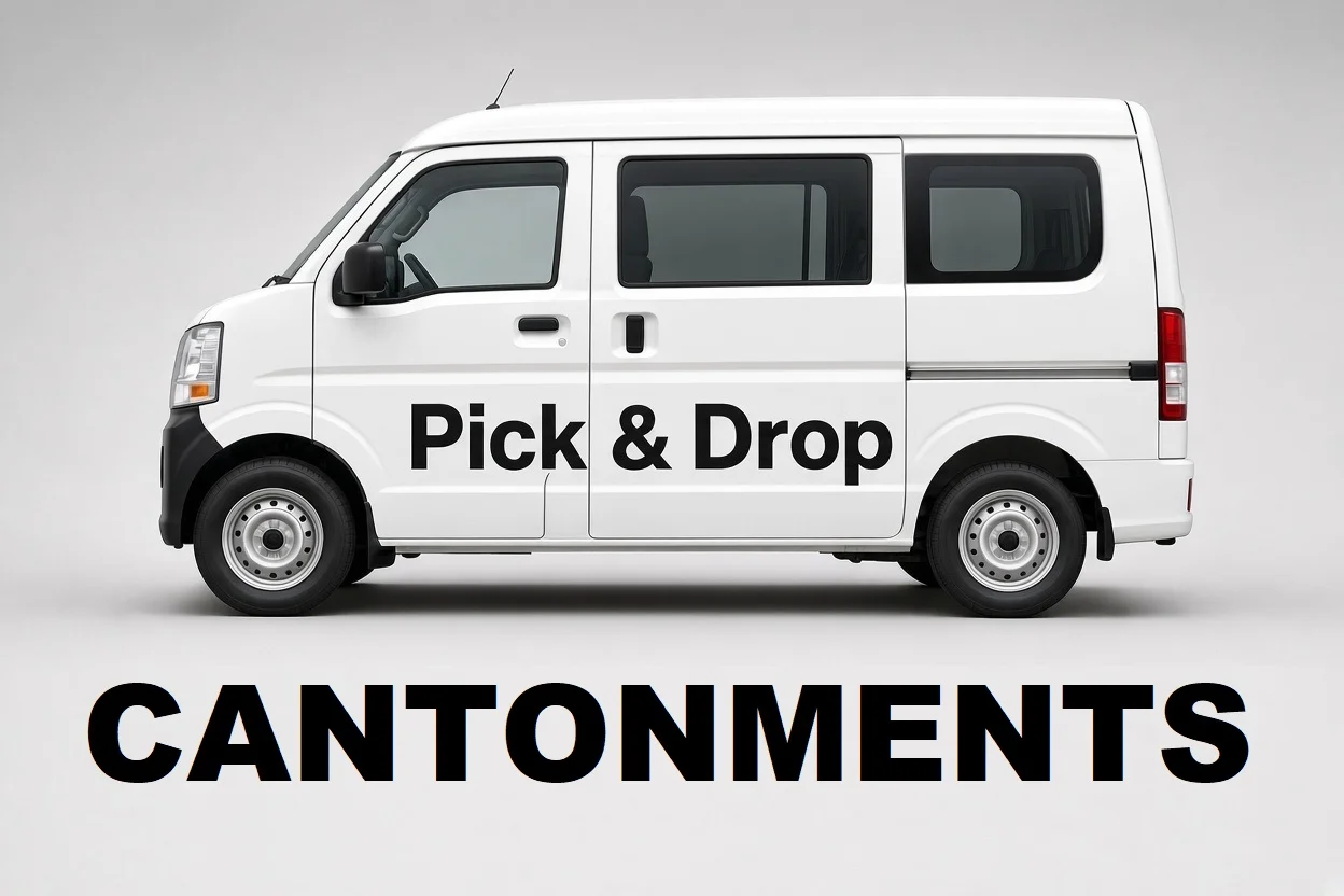 Pick and drop van and carpool service from Cantonments to Malir, Karachi