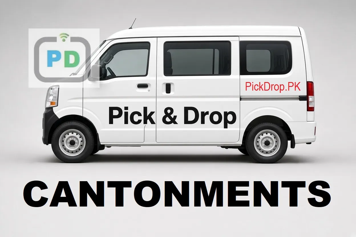 Pick and drop van and carpool service in Cantonments, Karachi