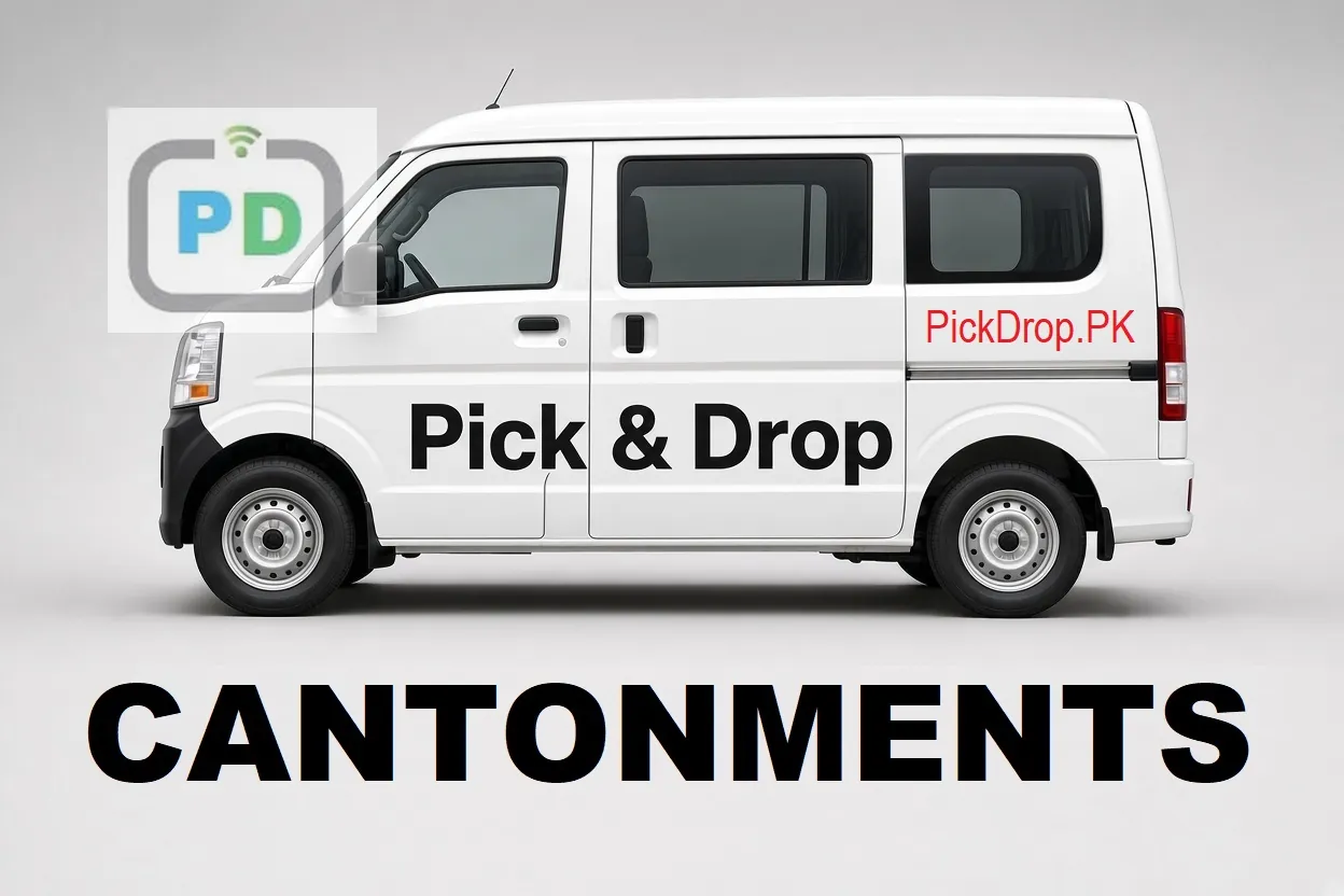 Pick and drop van and carpool service from Cantonments to DHA, Karachi