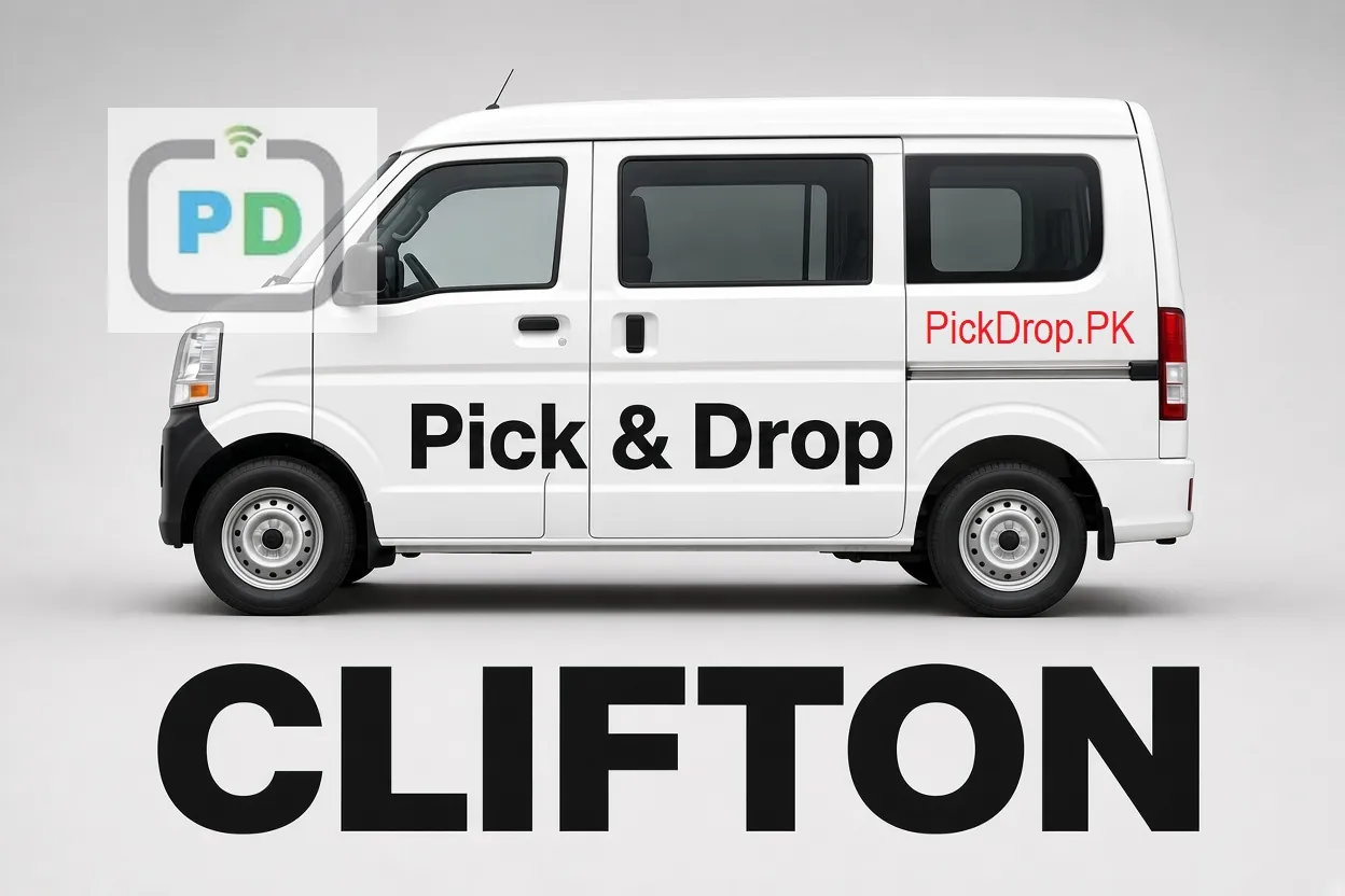 Pick and drop van and carpool service from Clifton to New Karachi, Karachi