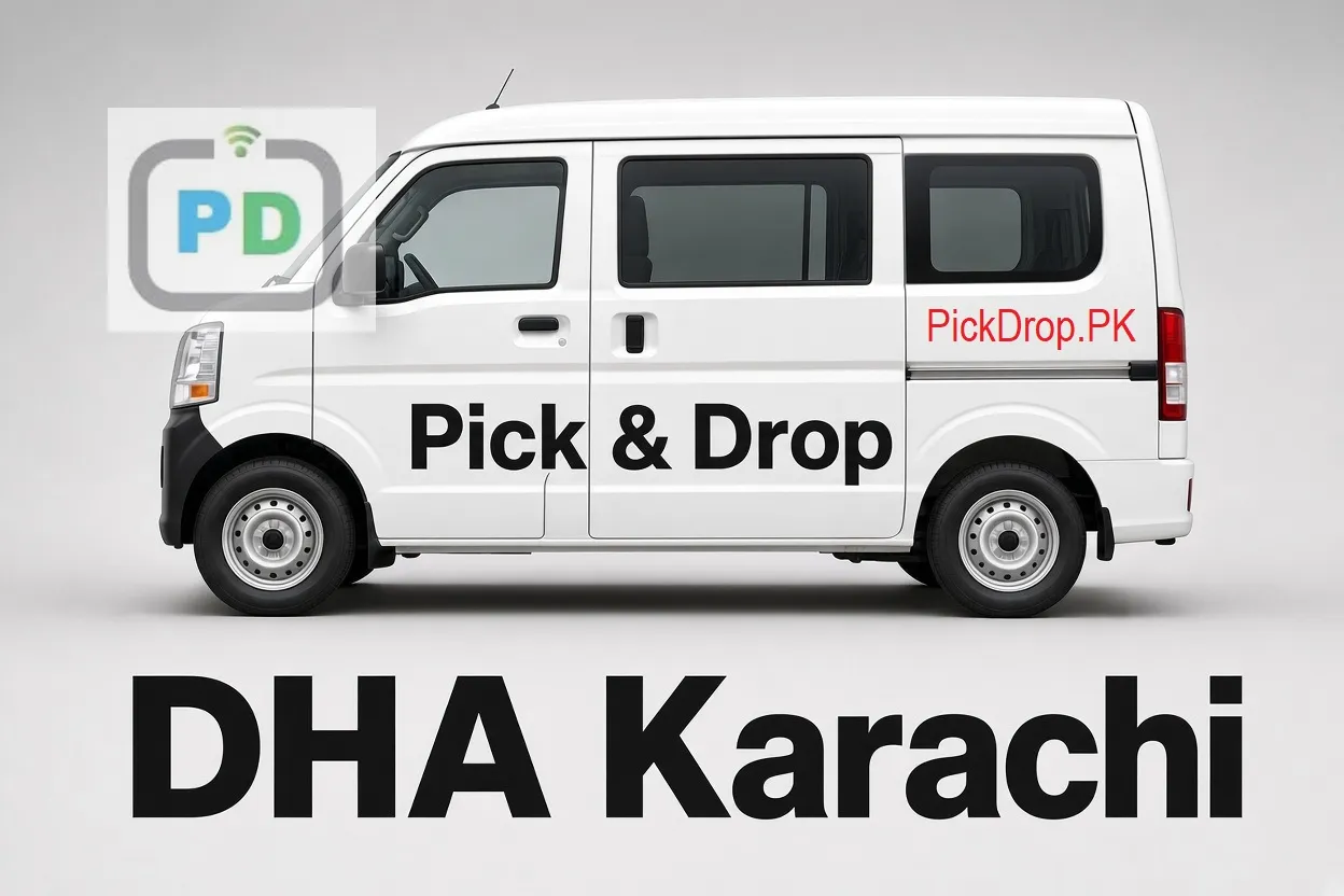Pick and drop van and carpool service from DHA to Federal B Area, Karachi