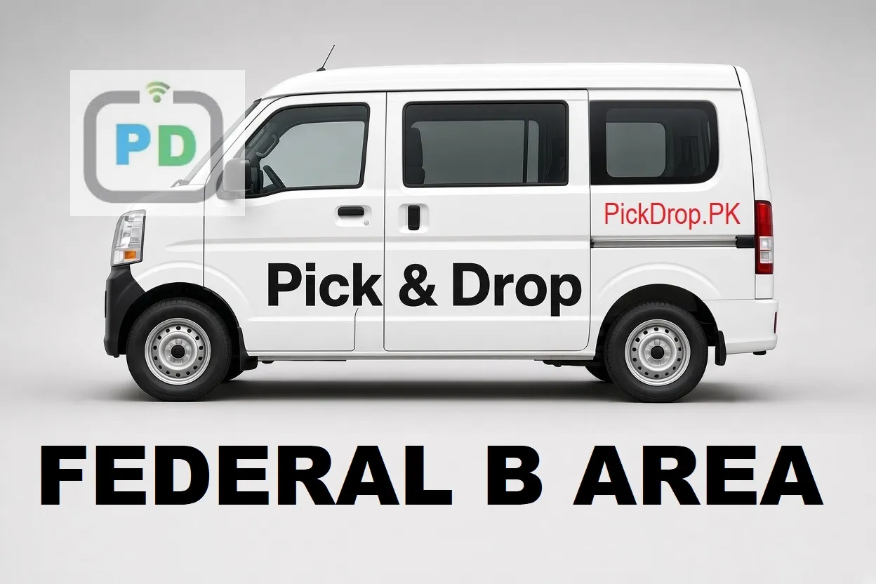 Pick and drop van and carpool service from Federal B Area to Gulistan-e-Jauhar, Karachi