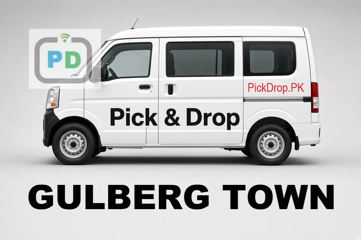 Pick and drop van and carpool service in Gulberg Town, Karachi