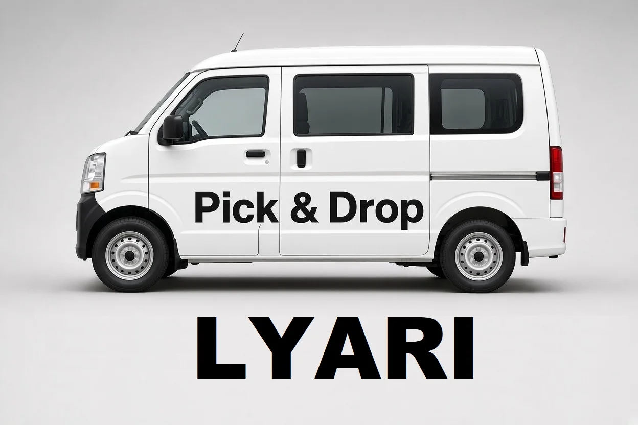 Pick and drop van and carpool service in Lyari, Karachi