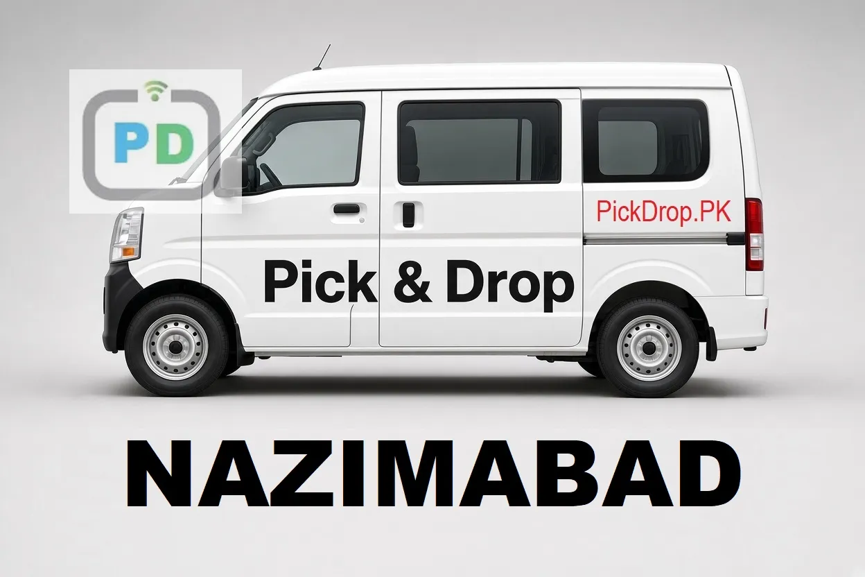 Pick and drop van and carpool service from Nazimabad to PECHS, Karachi