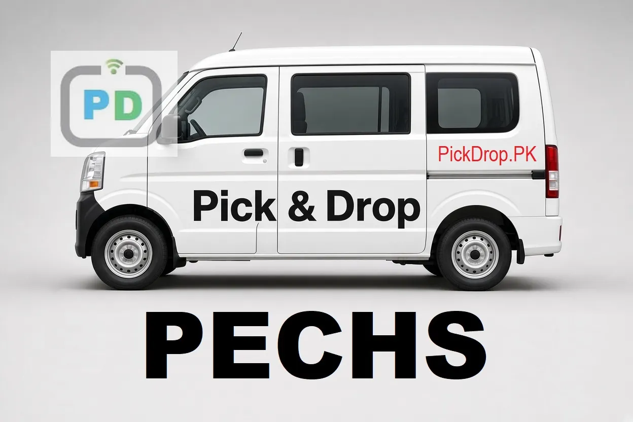 Pick and drop van and carpool service from PECHS to Saddar Town, Karachi