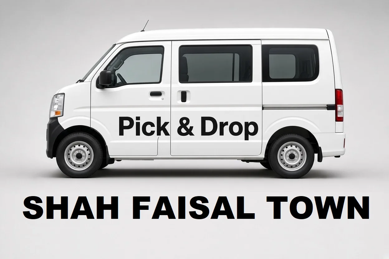 Pick and drop van and carpool service in Shah Faisal Town, Karachi