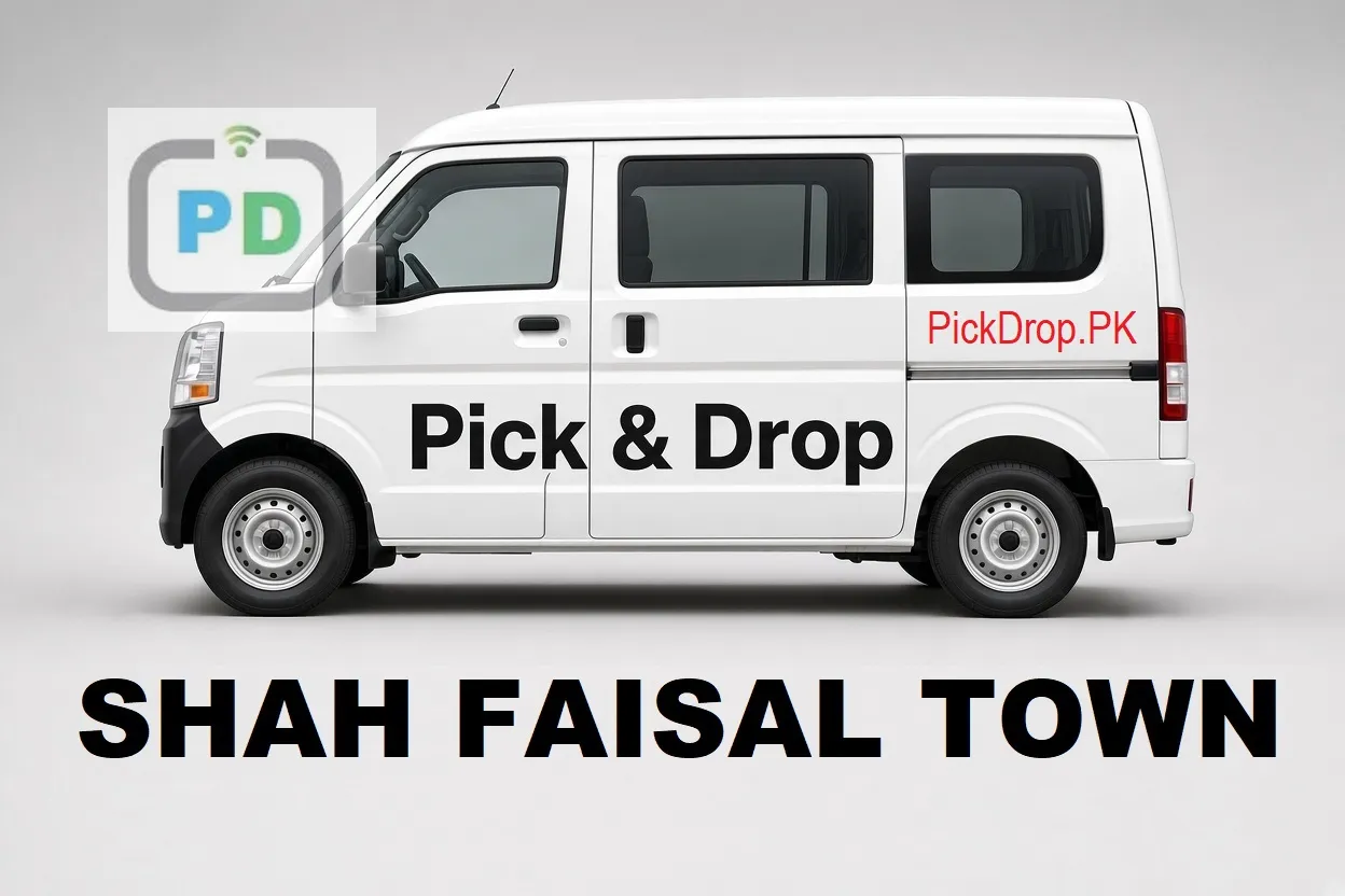 Pick and drop van and carpool service in Shah Faisal Town, Karachi
