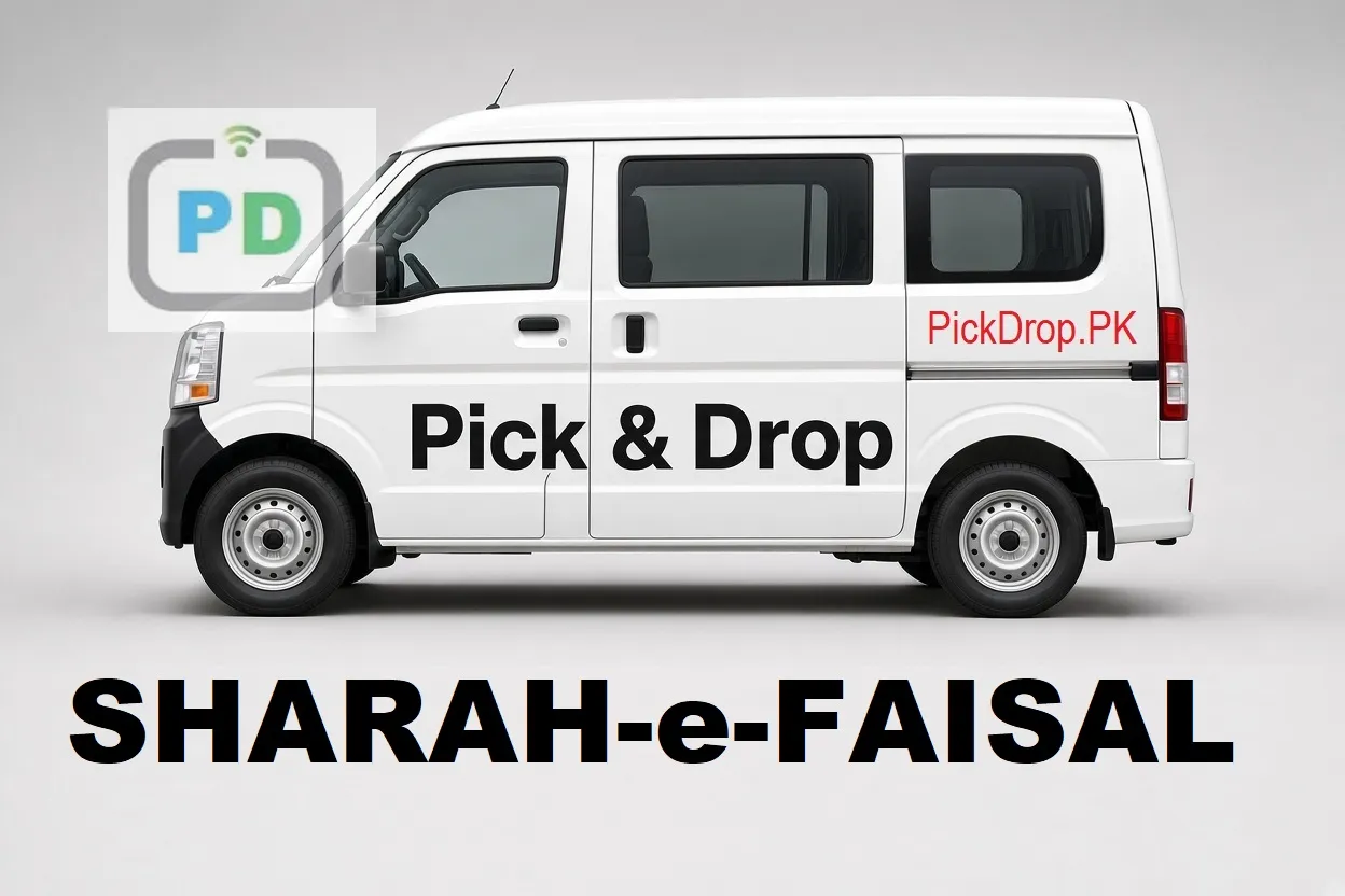 Pick and drop van and carpool service from Sharah-e-Faisal to PECHS, Karachi