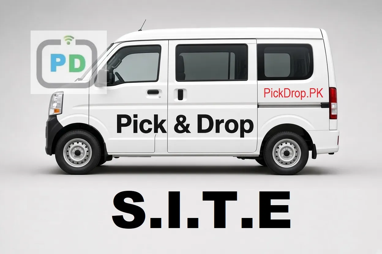 Pick and drop van and carpool service in SITE Town, Karachi