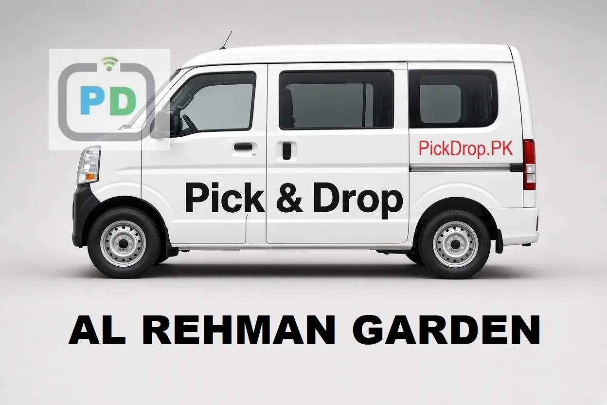 Pick and drop van and carpool service from Al Rehman Garden to Allama Iqbal Town, Lahore