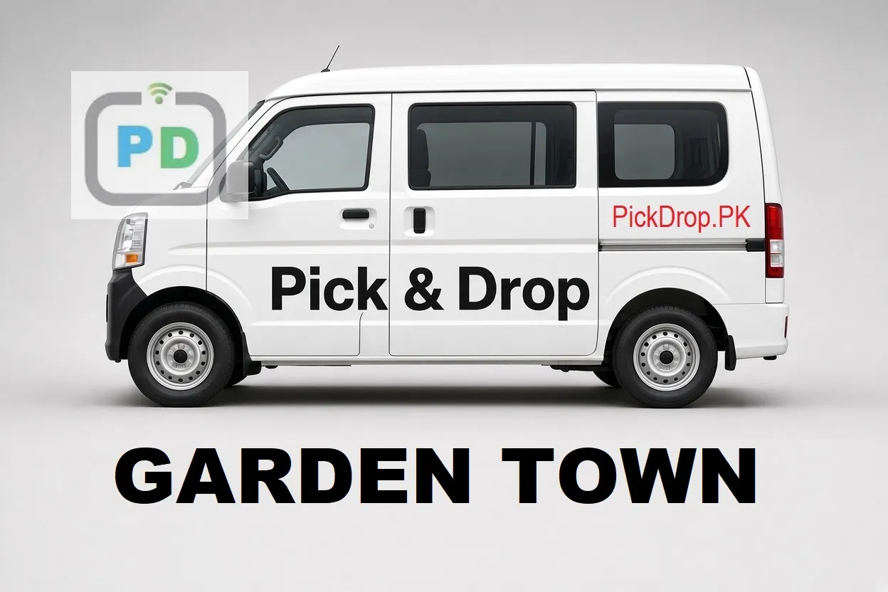 Pick and drop van and carpool service from Garden Town to Gulshan-e-Ravi, Lahore