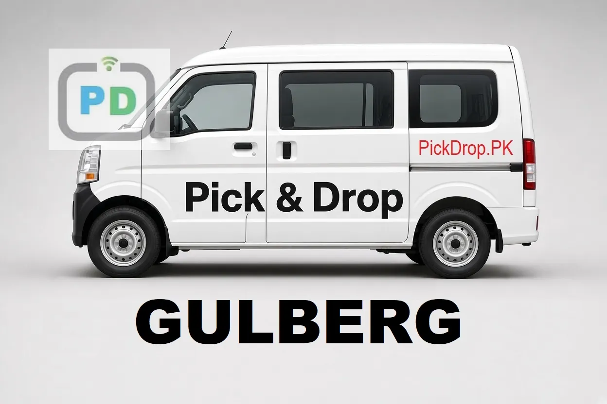Pick and drop van and carpool service from Gulberg to Johar Town, Lahore
