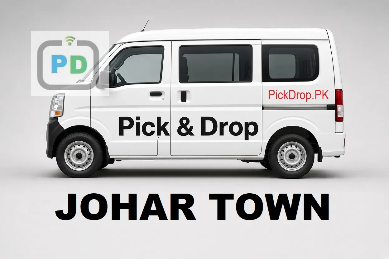 Pick and drop van and carpool service from Johar Town to Bahria Town, Lahore