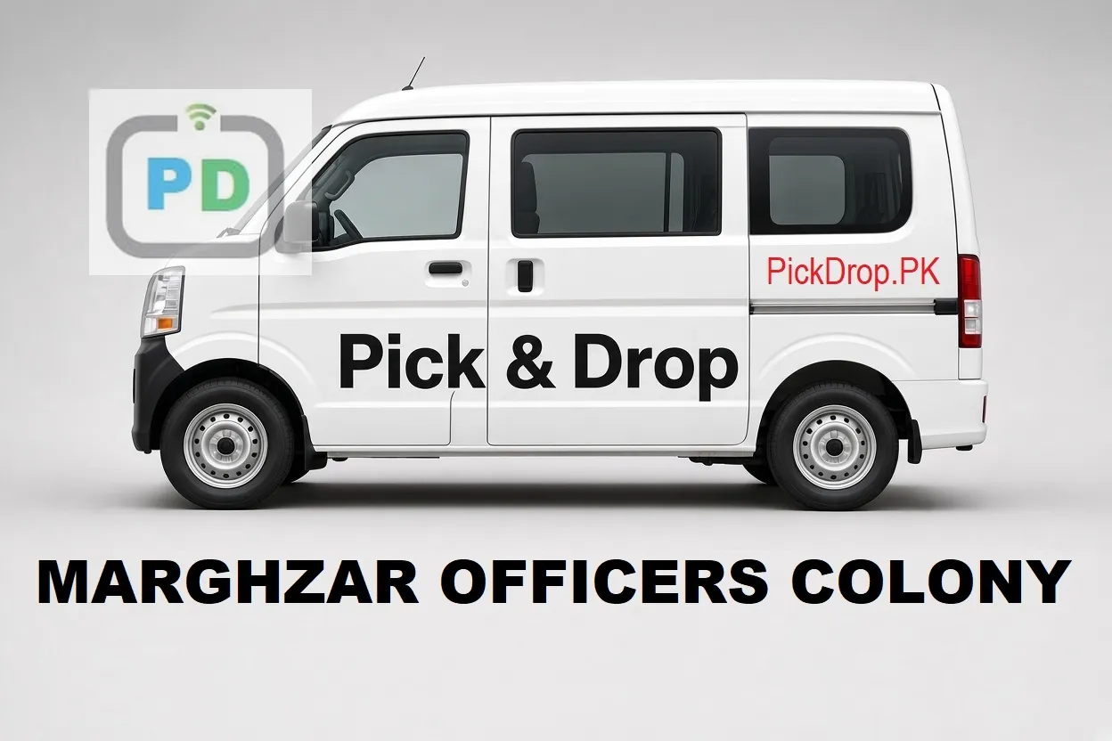 Pick and drop van and carpool service from Marghzar Officers Colony to Cantt, Lahore