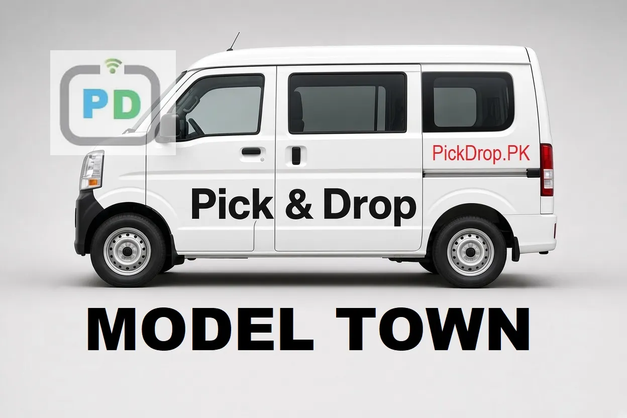 Pick and drop van and carpool service from Model Town to Valencia Town, Lahore